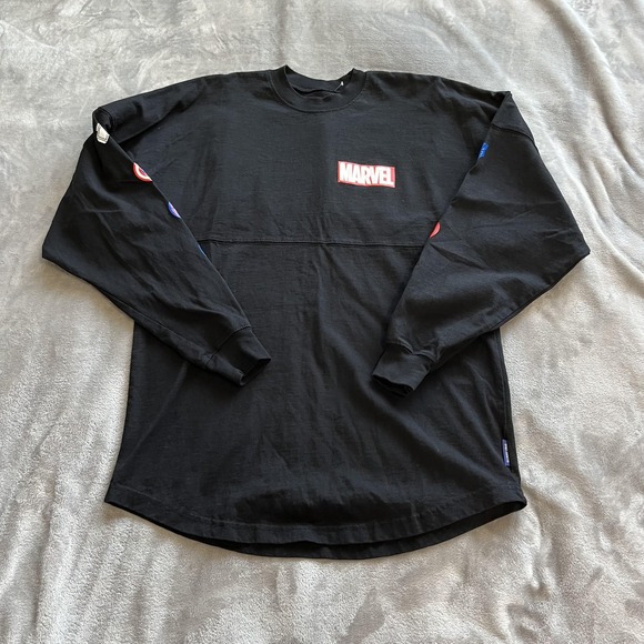 Disney Other - Marvel Shirt Mens Small Black Disney Spirit Jersey Long Sleeve Avengers Logos